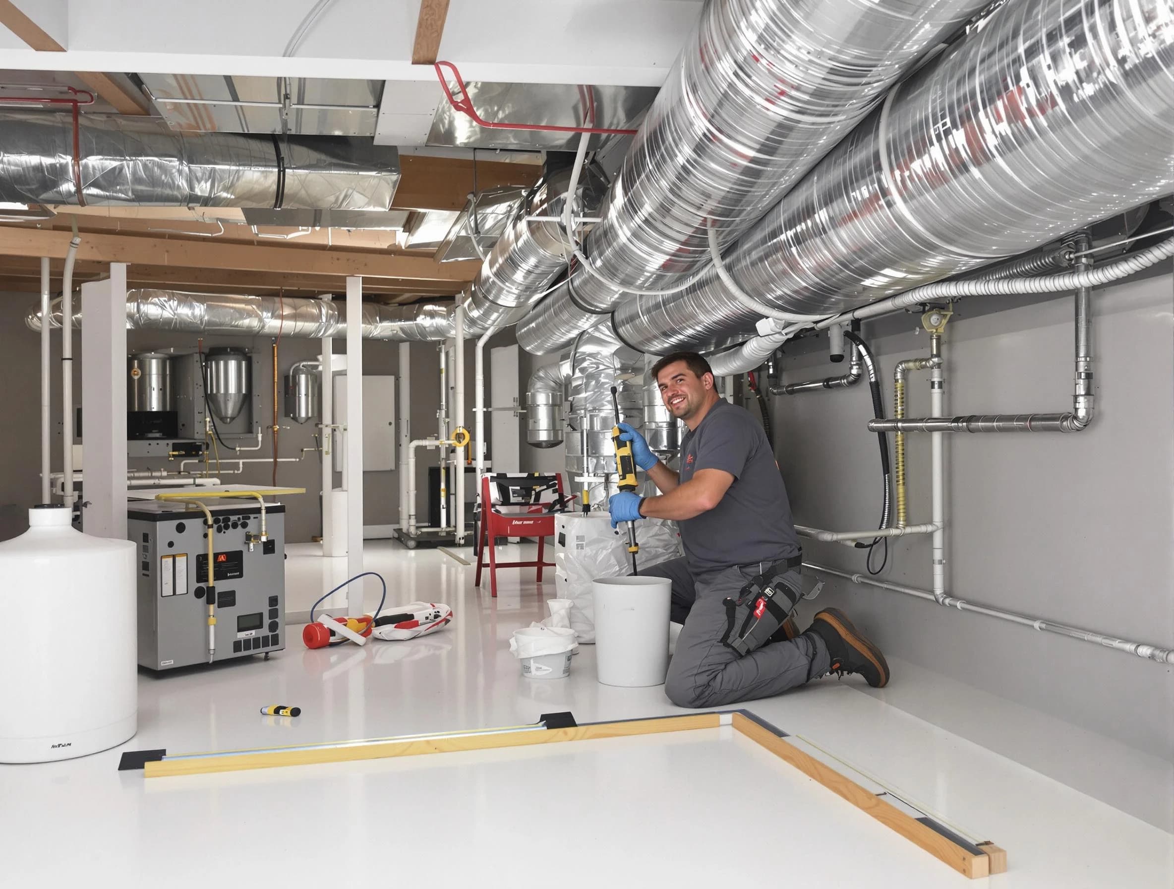 Professional duct sealing service by Randolph Air Duct Cleaning in Randolph