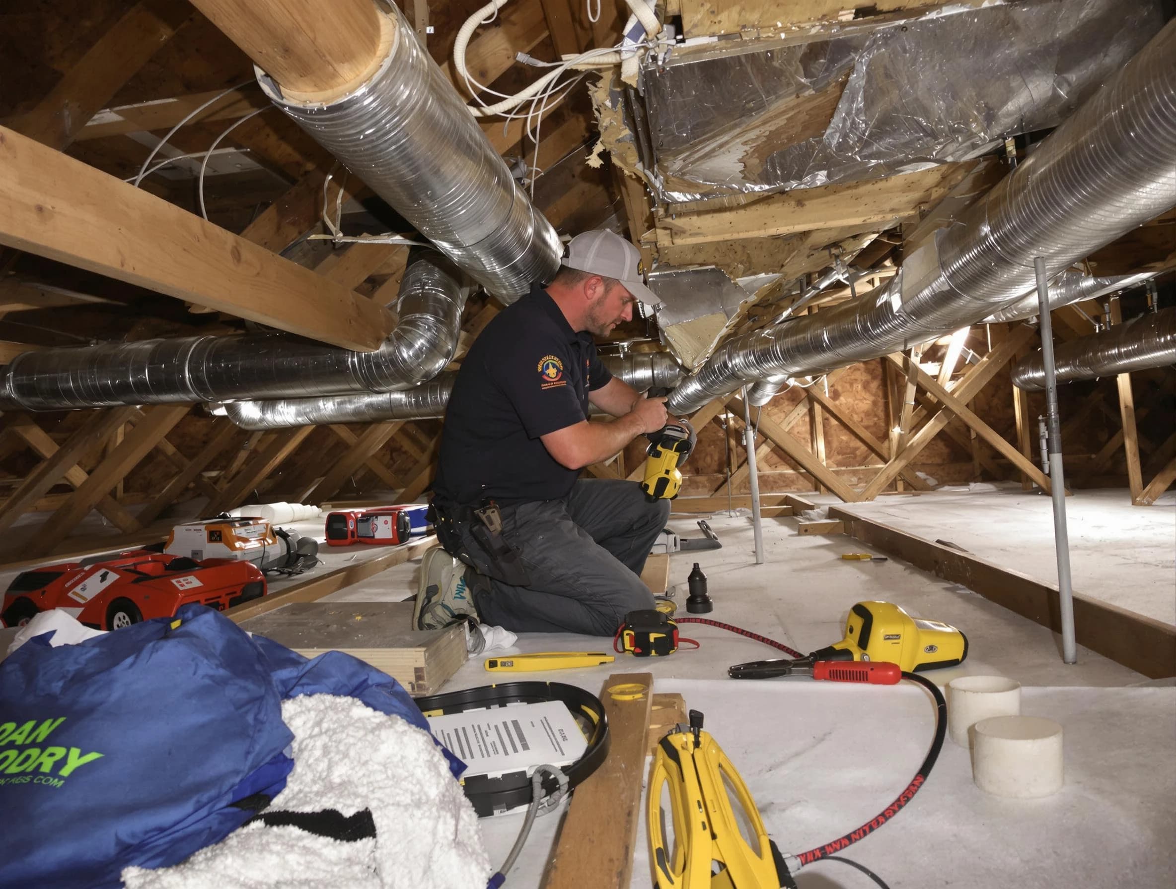 Professional air duct repair by Randolph Air Duct Cleaning in Randolph