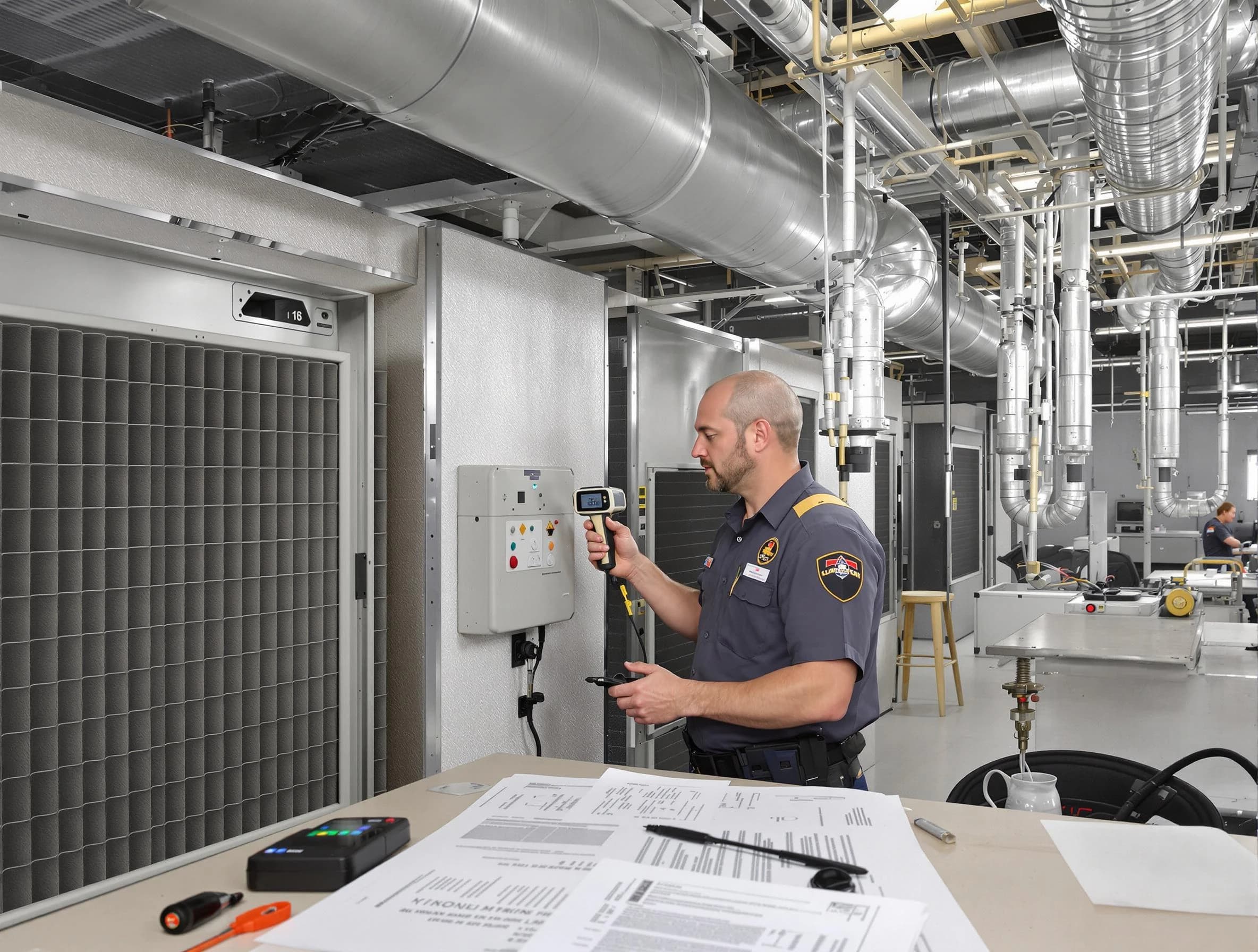 Professional filter system inspection by Randolph Air Duct Cleaning in Randolph