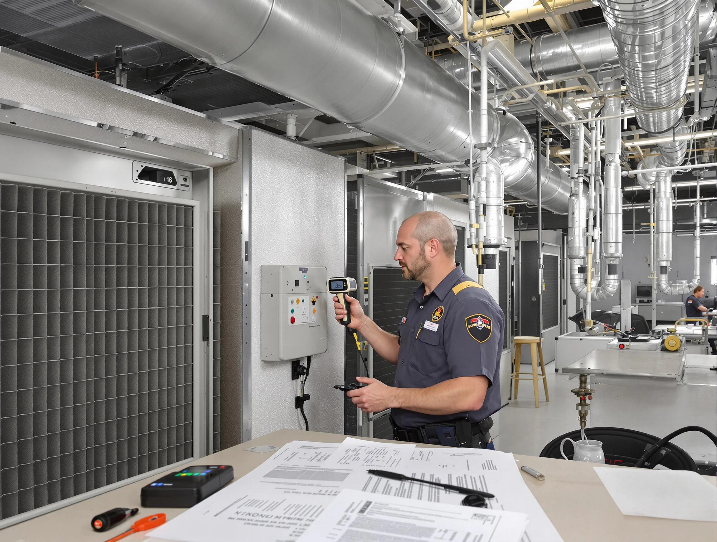 Professional filter system inspection by Randolph Air Duct Cleaning in Randolph